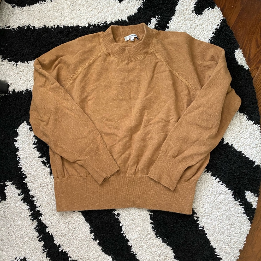 Madewell Mockneck Raglan Sleeve Sweatshirt Large